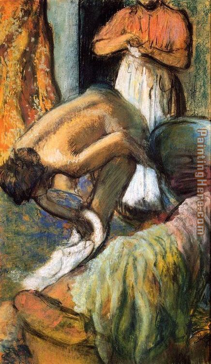 Breakfast after the Bath I painting - Edgar Degas Breakfast after the Bath I art painting